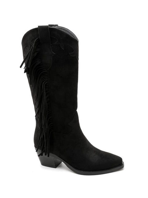 Botas Festi con Flecos - Negro
