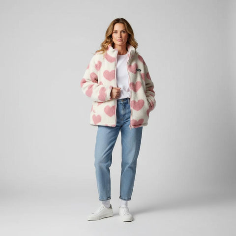 Rosa™ | Chaqueta Reversible con Corazones