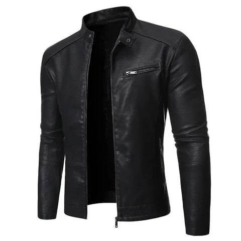 Chaqueta de cuero elegante
