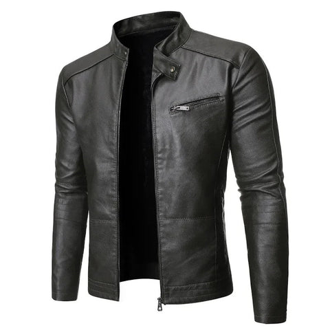 Chaqueta de cuero elegante