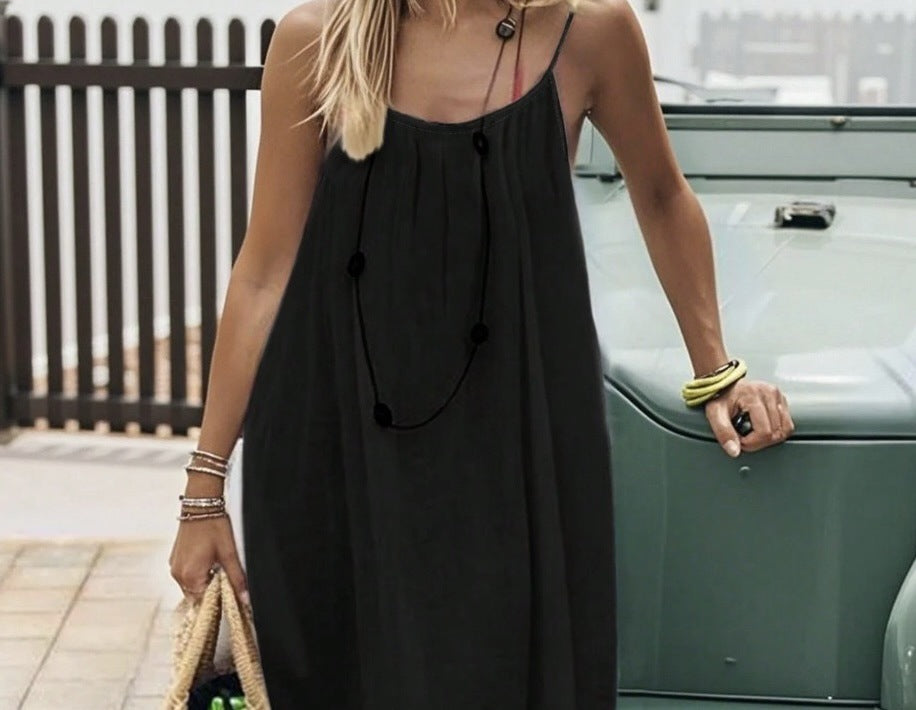 Vestido Corto de Seda Helada en Colores Sólidos con Volantes y Espalda Descubierta
