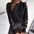 Jersey Negro Liso con Manga Larga