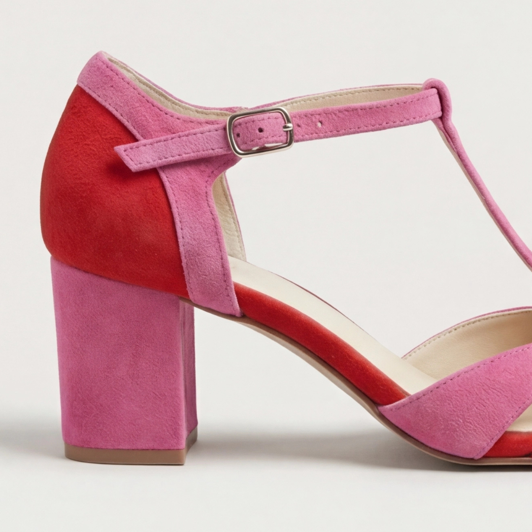 Lazariah | Sandalias de Mujer de Tacón Ancho con Tira al Tobillo