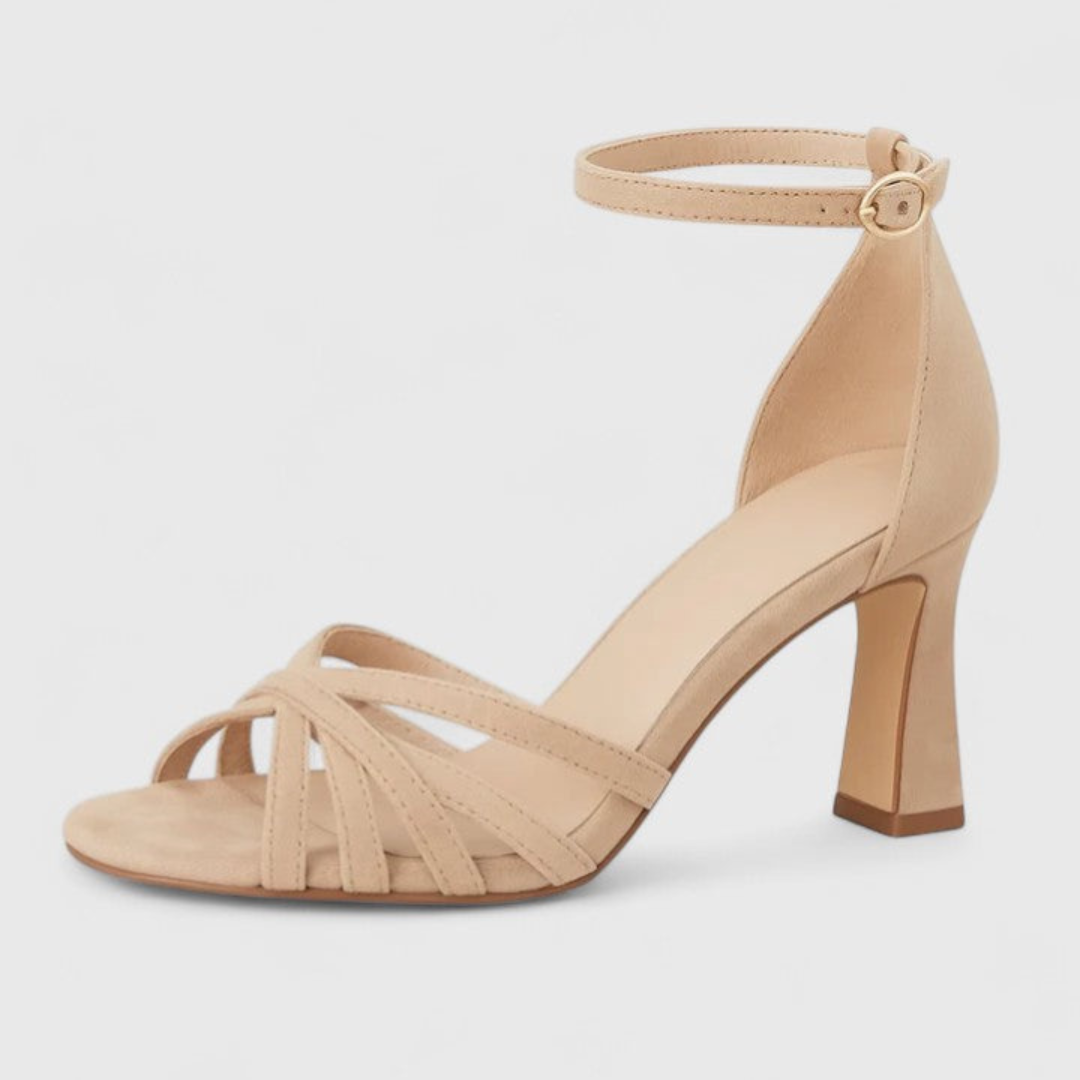 Orlissa | Zapatos de Mujer de Tacón Ancho con Punta Abierta