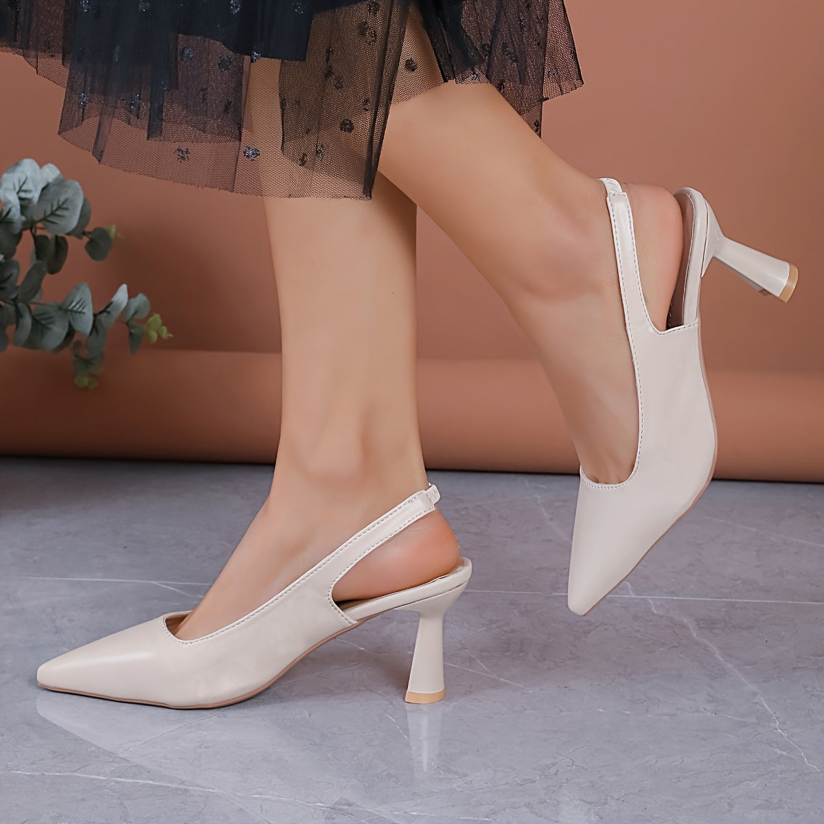 Sophia | Tacones Destalonados de Mujer con Punta Fina