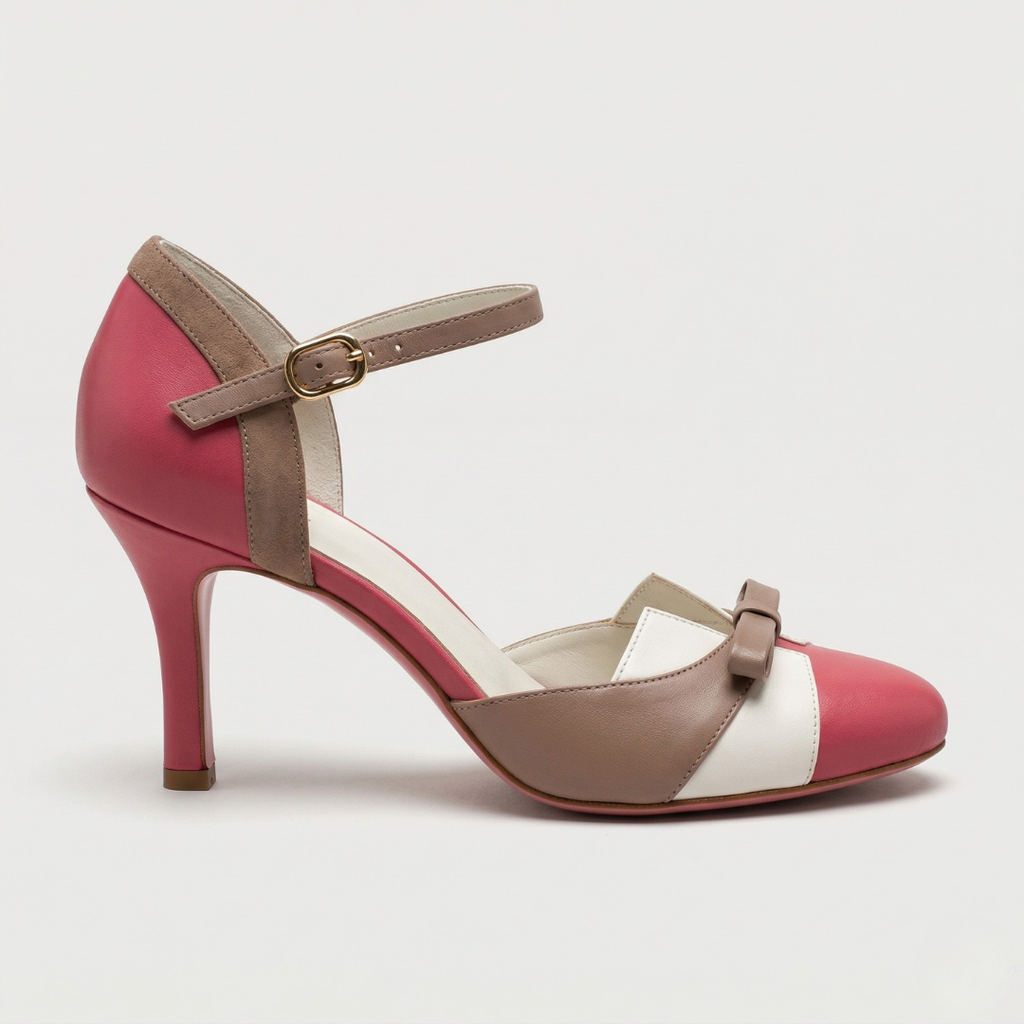 Quinnae | Zapatos de Mujer de Tacón Bajo con Detalle de Lazo
