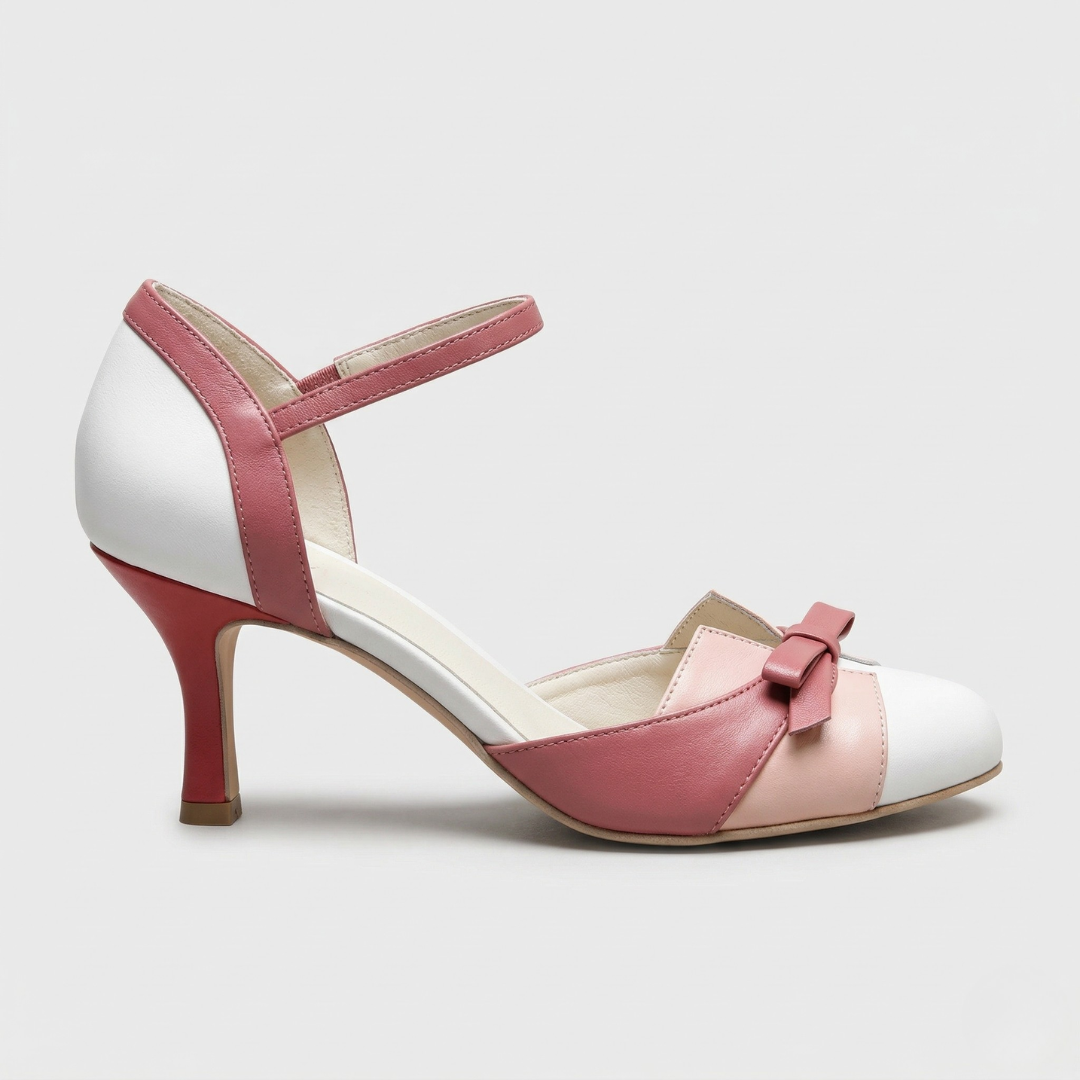 Quinnae | Zapatos de Mujer de Tacón Bajo con Detalle de Lazo