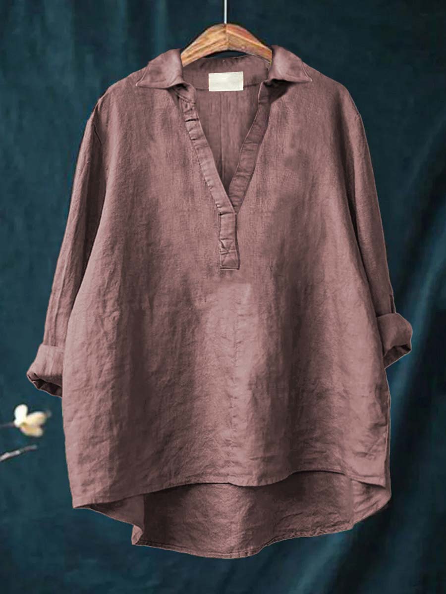 Andrea | Elegante Blusa de Verano de Lino