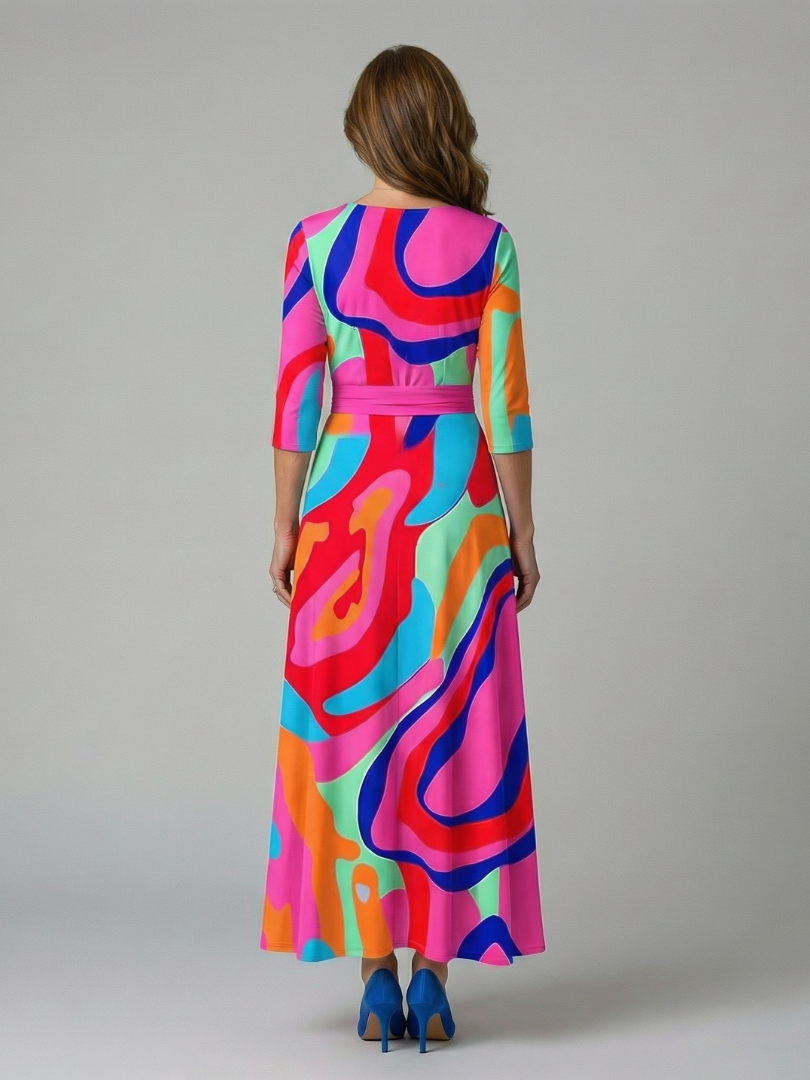 Andrea | Vestido Midi con Escote Cruzado