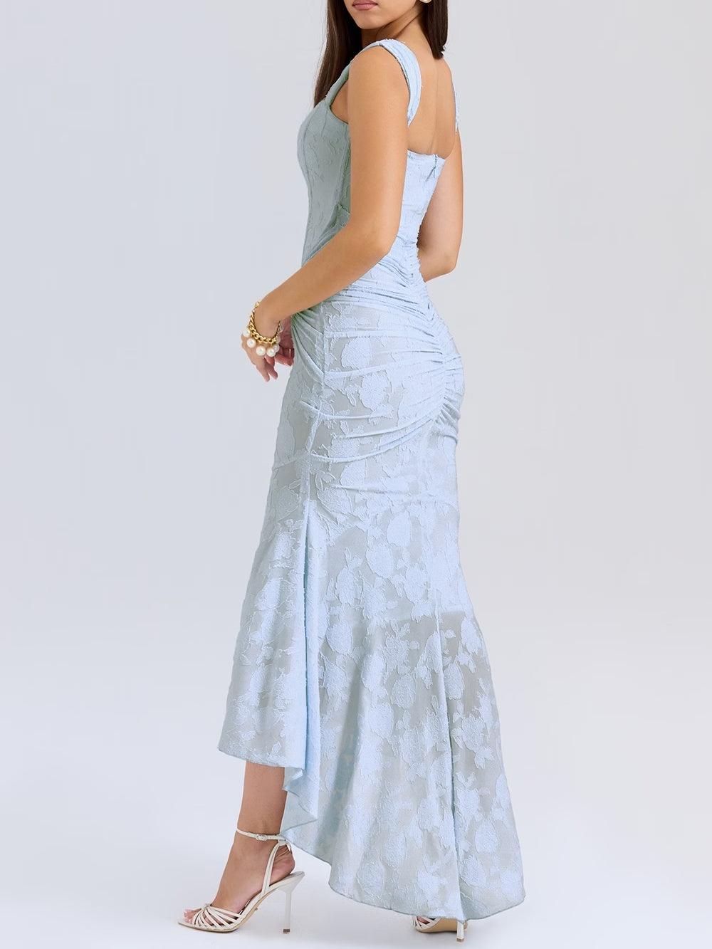 Vestido largo con estampado floral