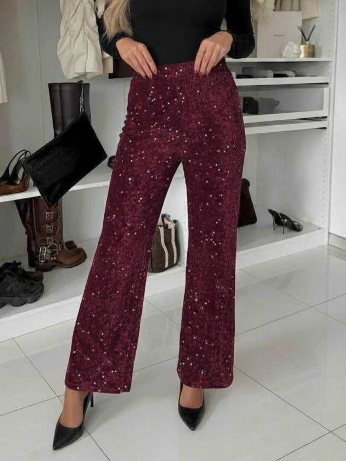 Pantalón Acampanado Glitter