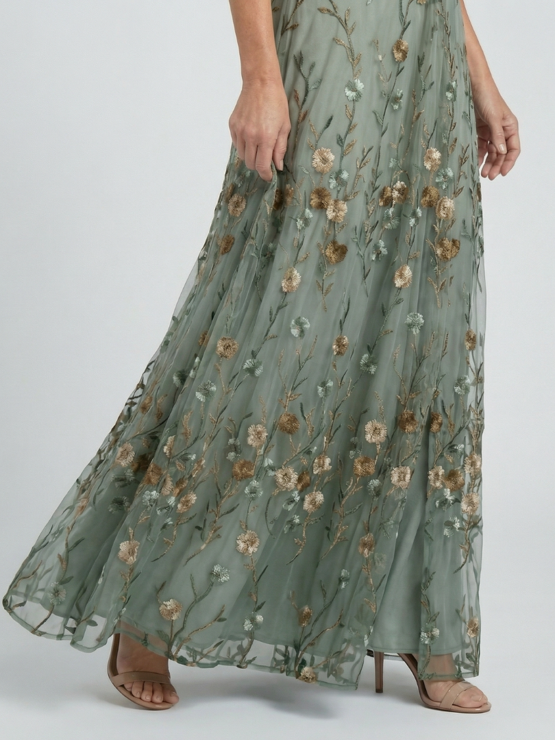 Valeria | Vestido maxi halter floral