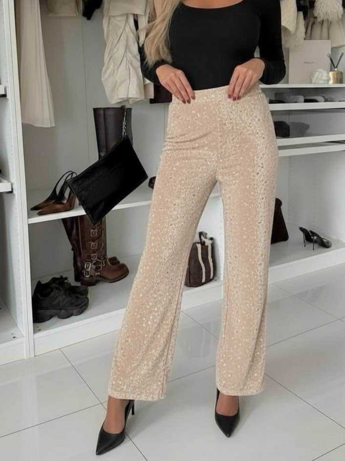 Pantalón Acampanado Glitter