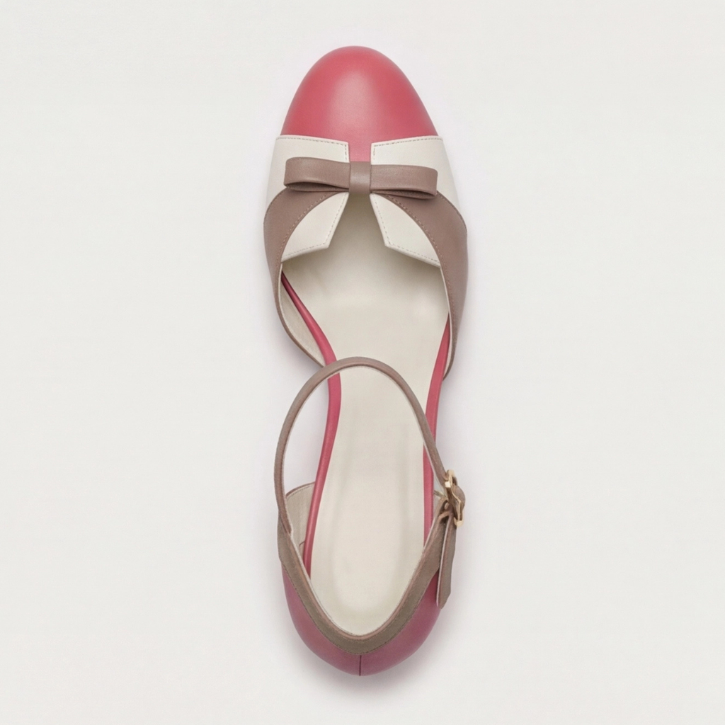 Quinnae | Zapatos de Mujer de Tacón Bajo con Detalle de Lazo