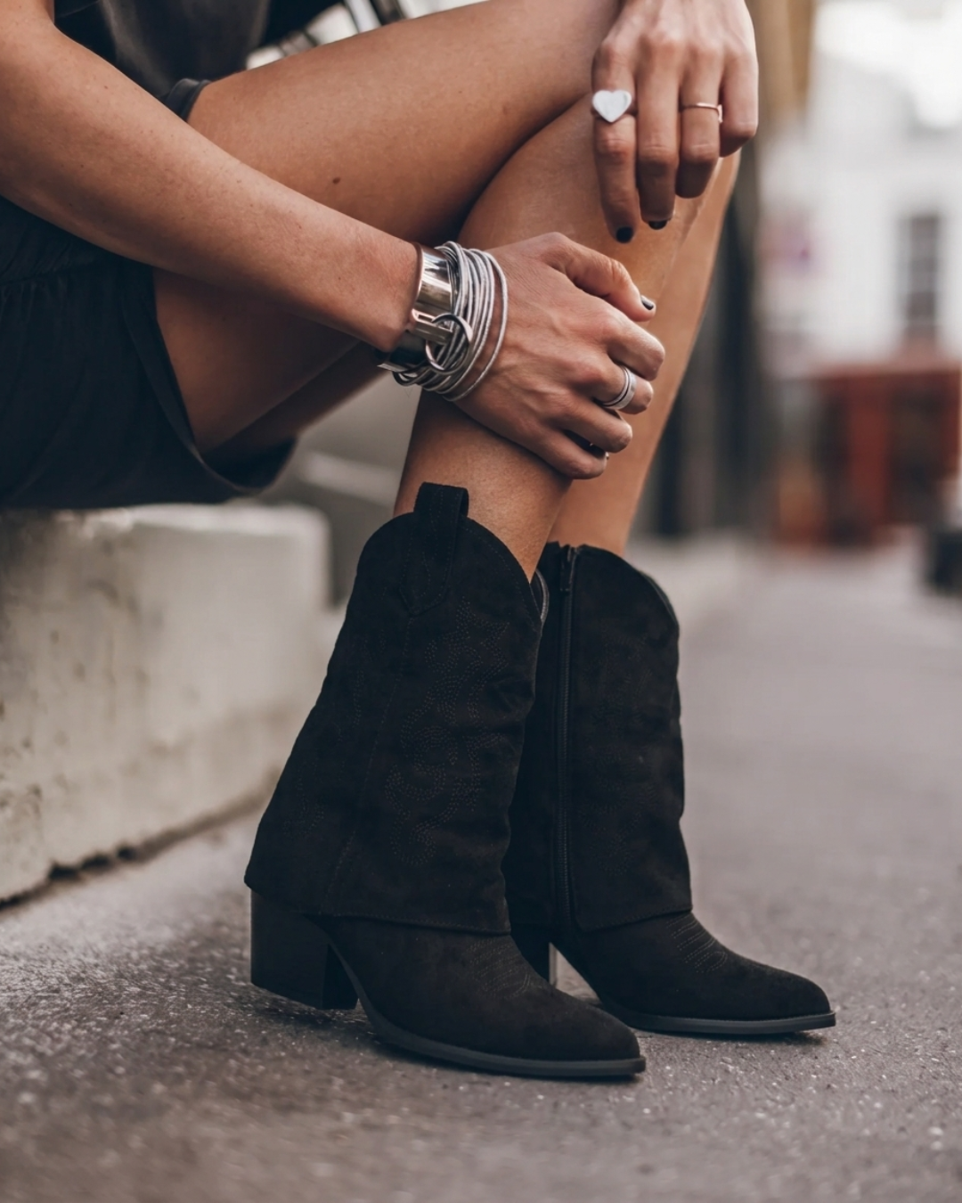 Botas Festi de Caña Vuelta - Negro