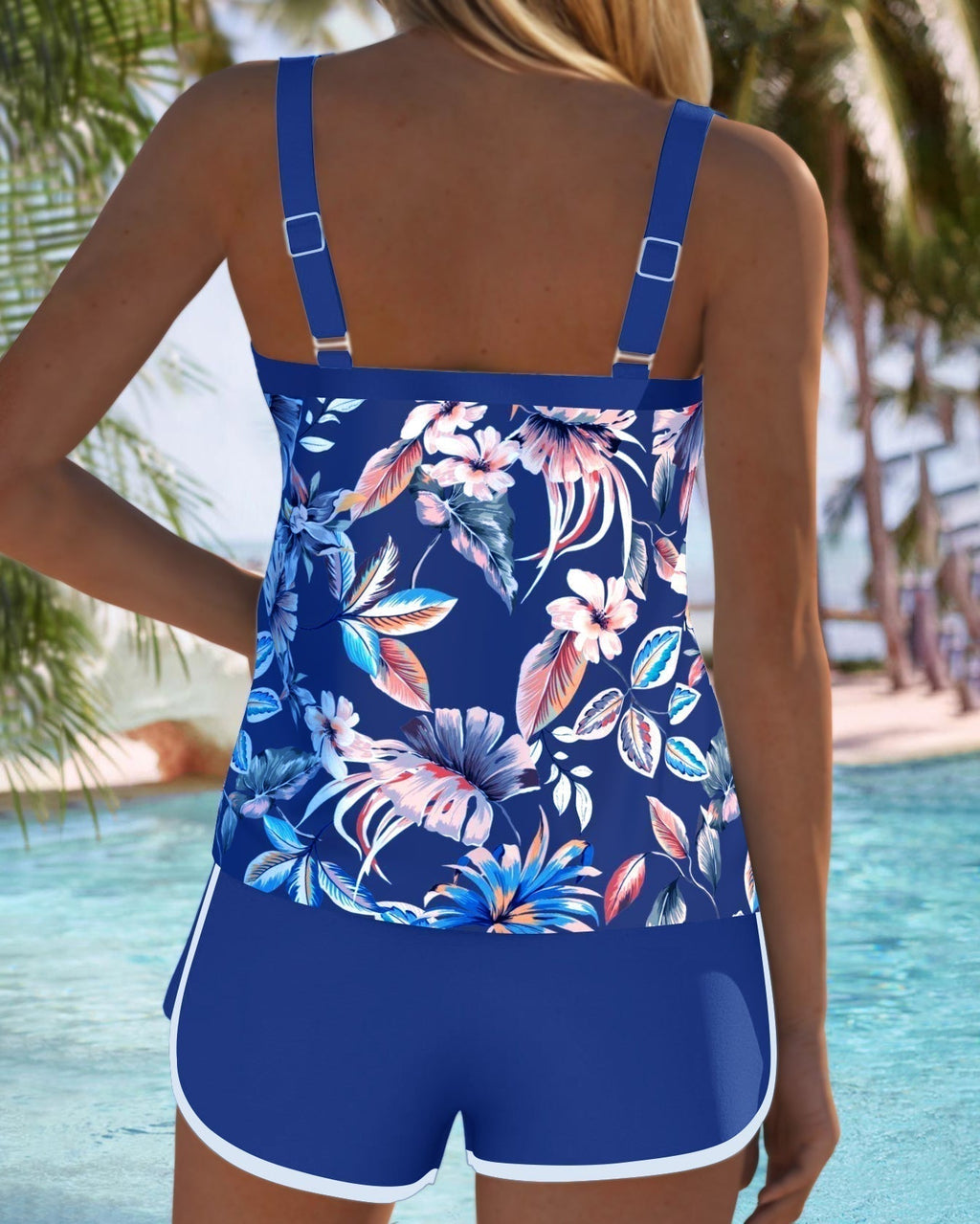 Imke | Tankini sin mangas estampado con escote en U