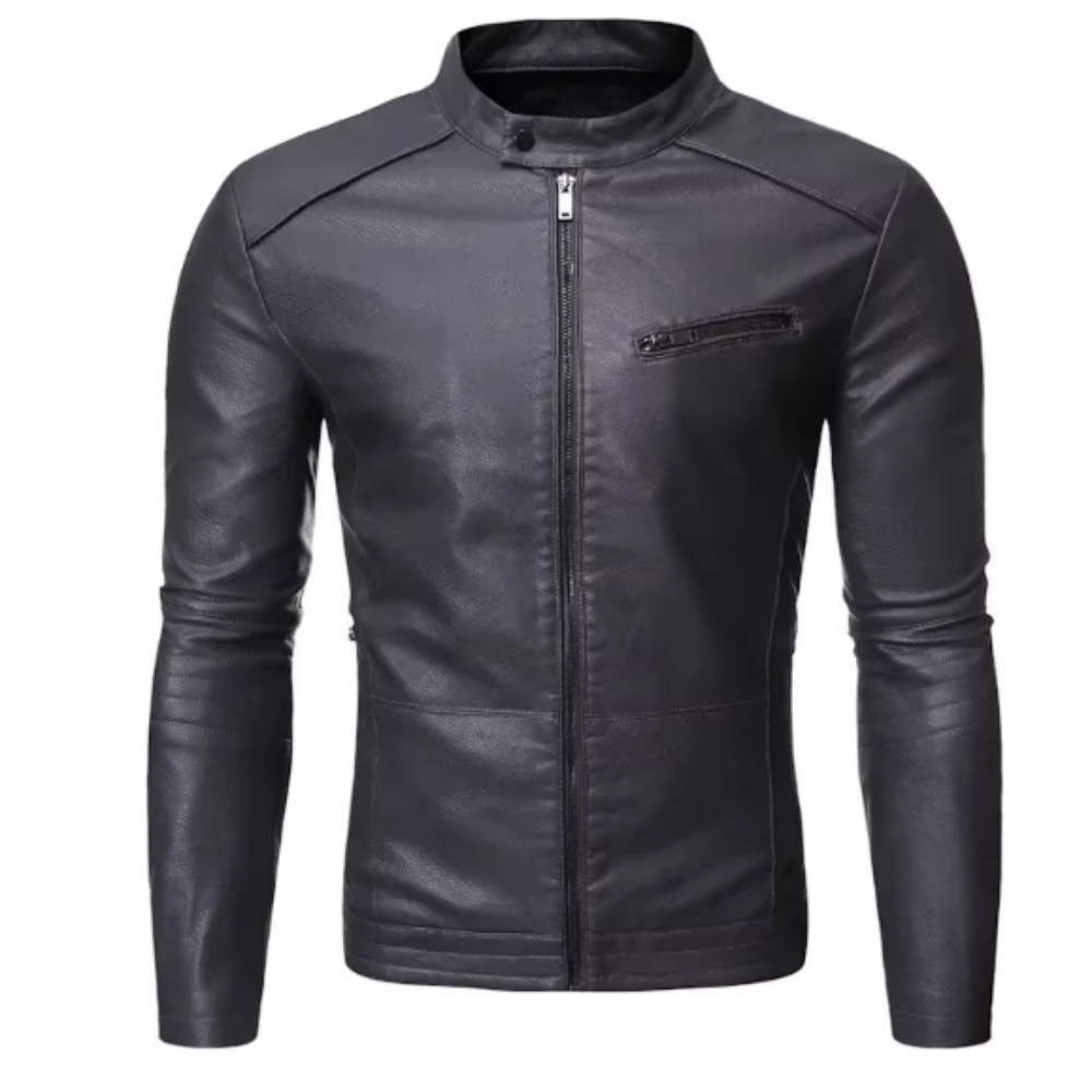 Chaqueta de cuero elegante