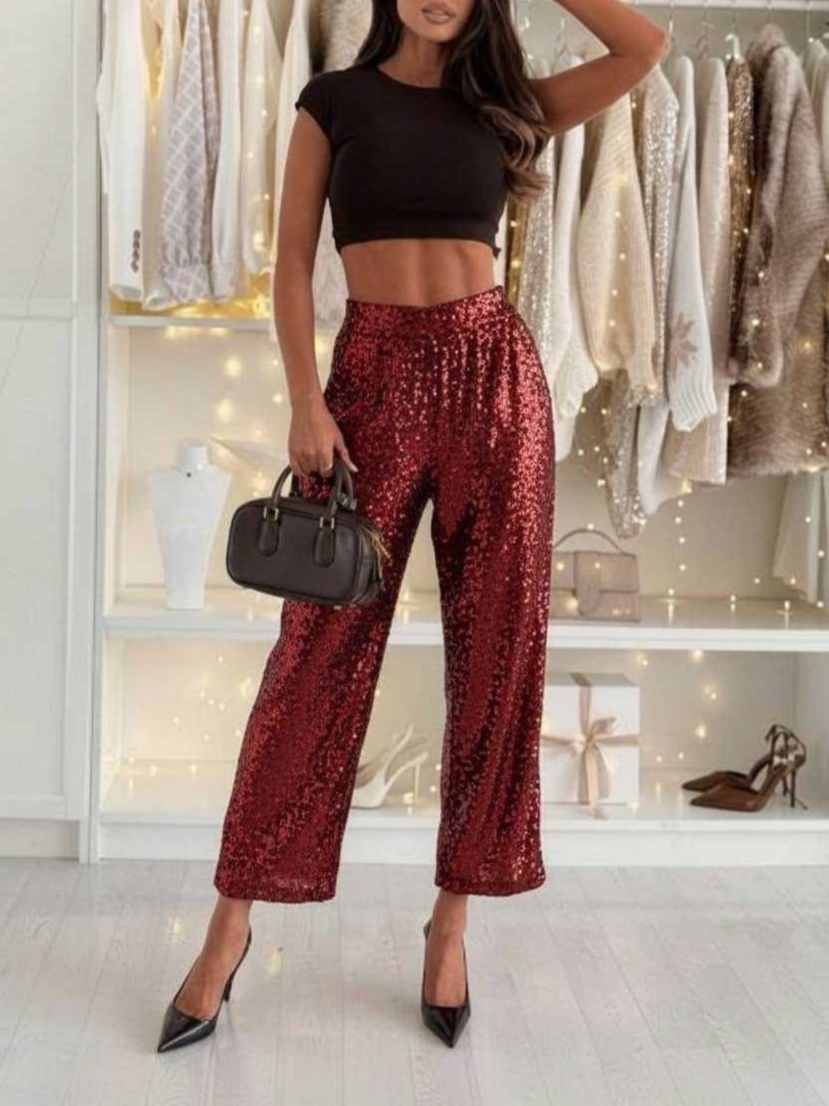Pantalón Acampanado Glitter