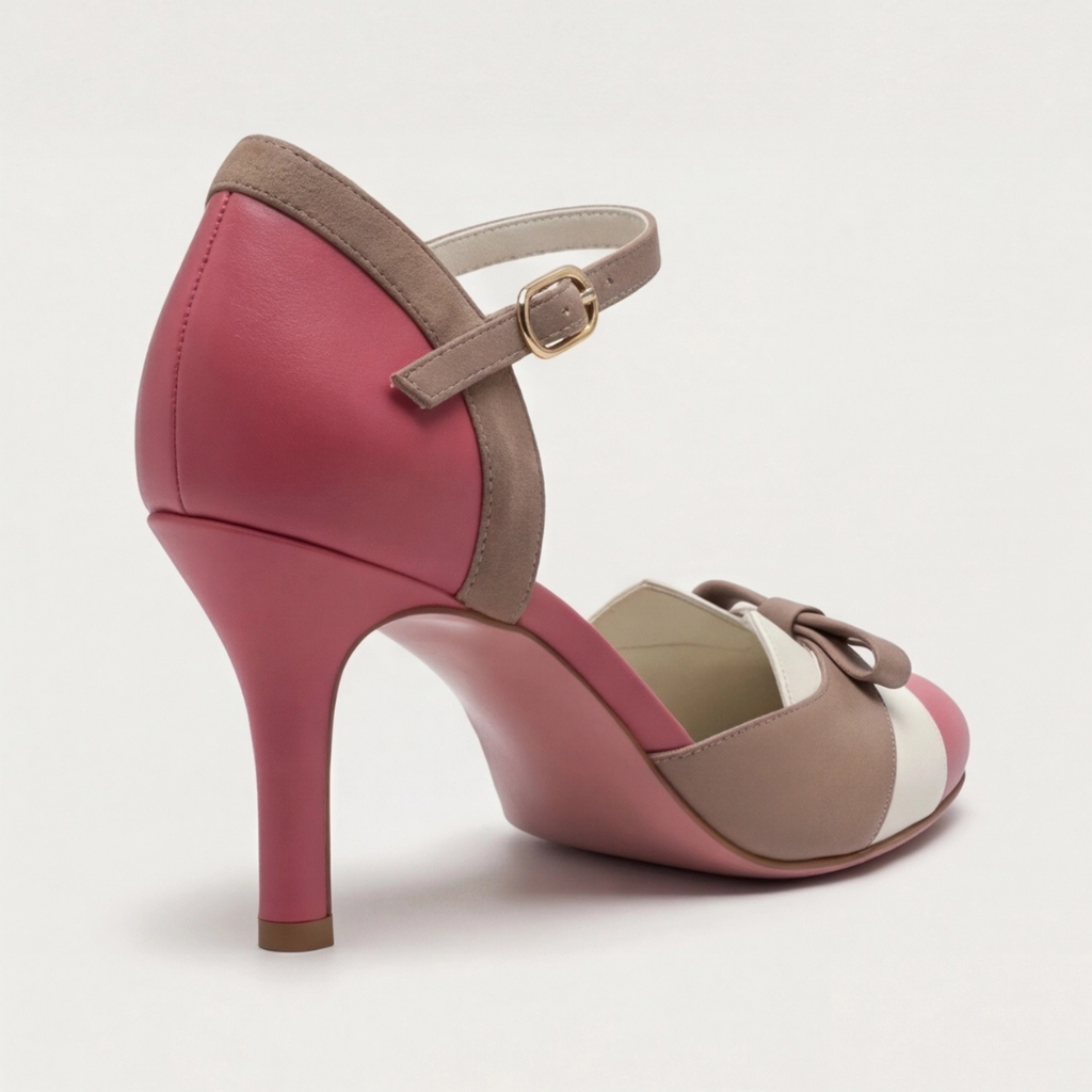 Quinnae | Zapatos de Mujer de Tacón Bajo con Detalle de Lazo