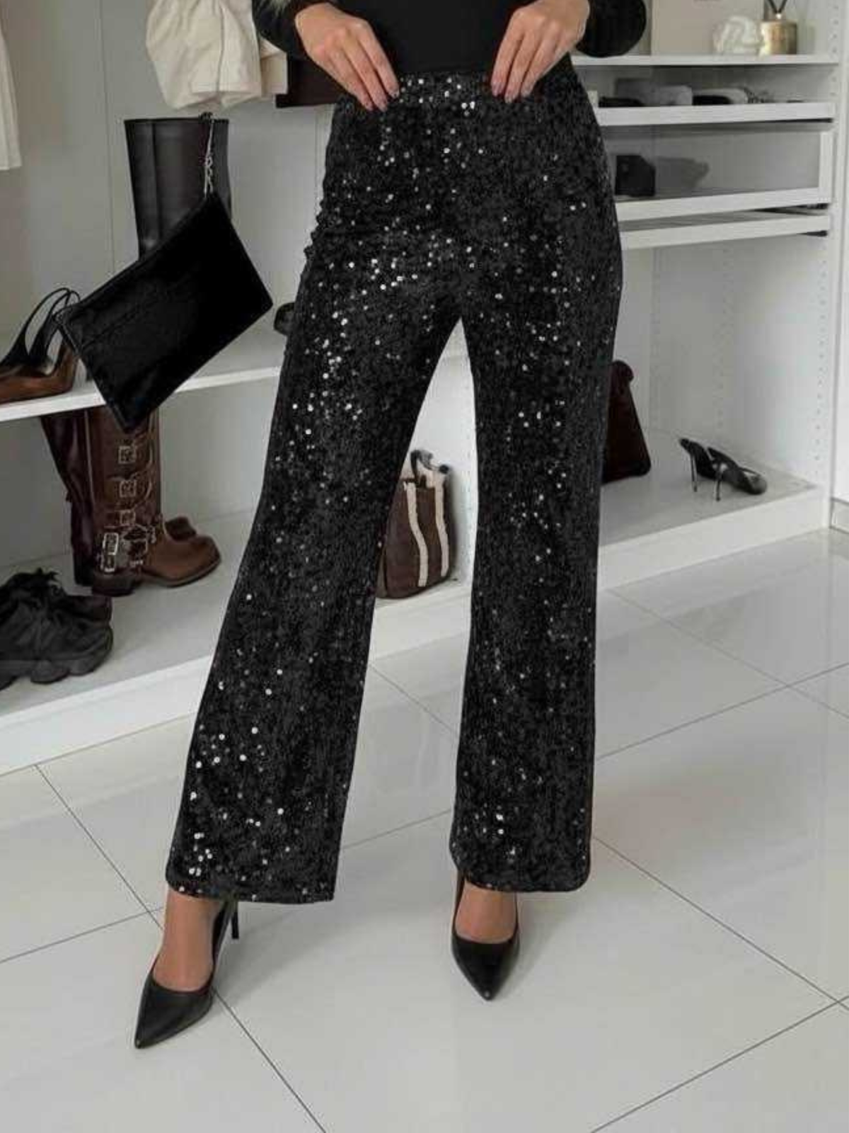 Pantalón Acampanado Glitter