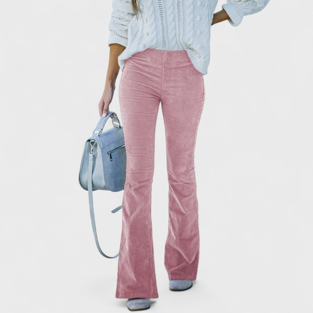 Chloe – Pantaloni svasati in velluto a coste