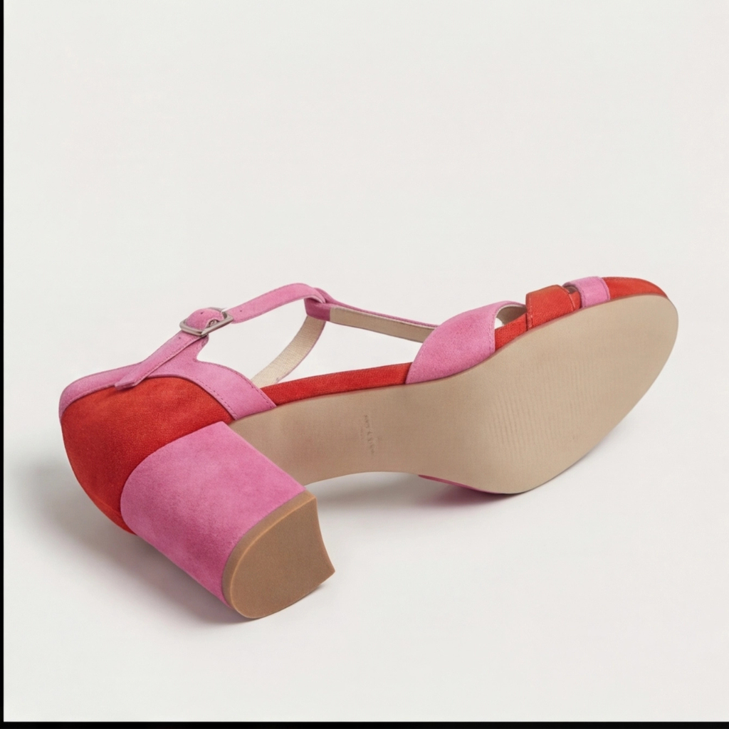 Lazariah | Sandalias de Mujer de Tacón Ancho con Tira al Tobillo