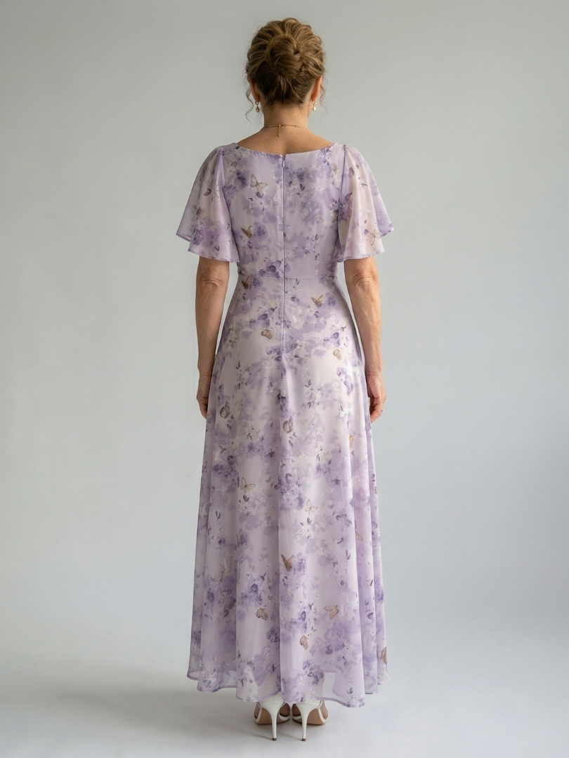 Rocío | Vestido midi con mangas onduladas