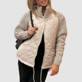 Chaqueta Acolchada de Lana Patchwork Carina™