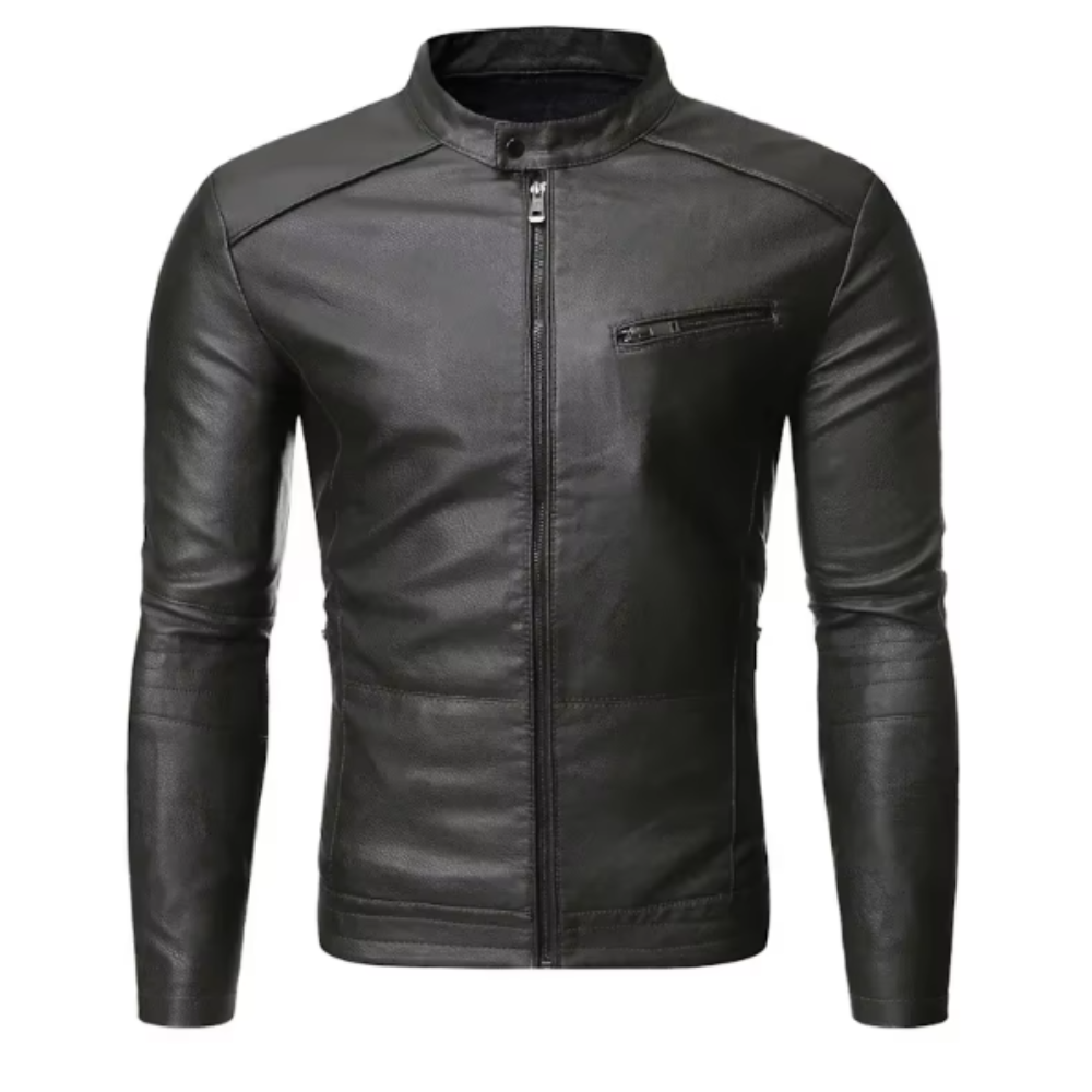 Chaqueta de cuero elegante