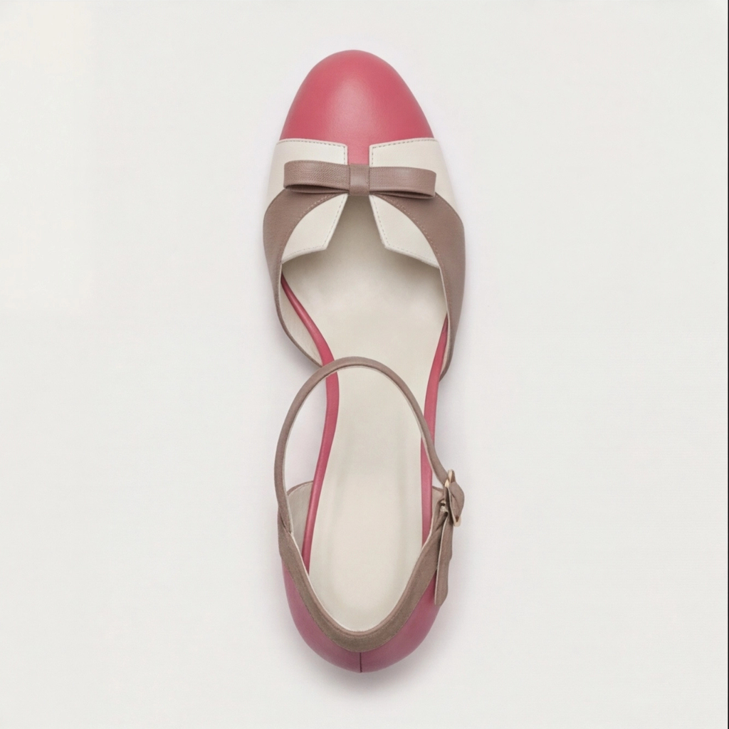 Quinnae | Zapatos de Mujer de Tacón Bajo con Detalle de Lazo