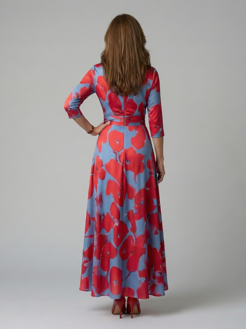 Andrea | Vestido Midi con Escote Cruzado