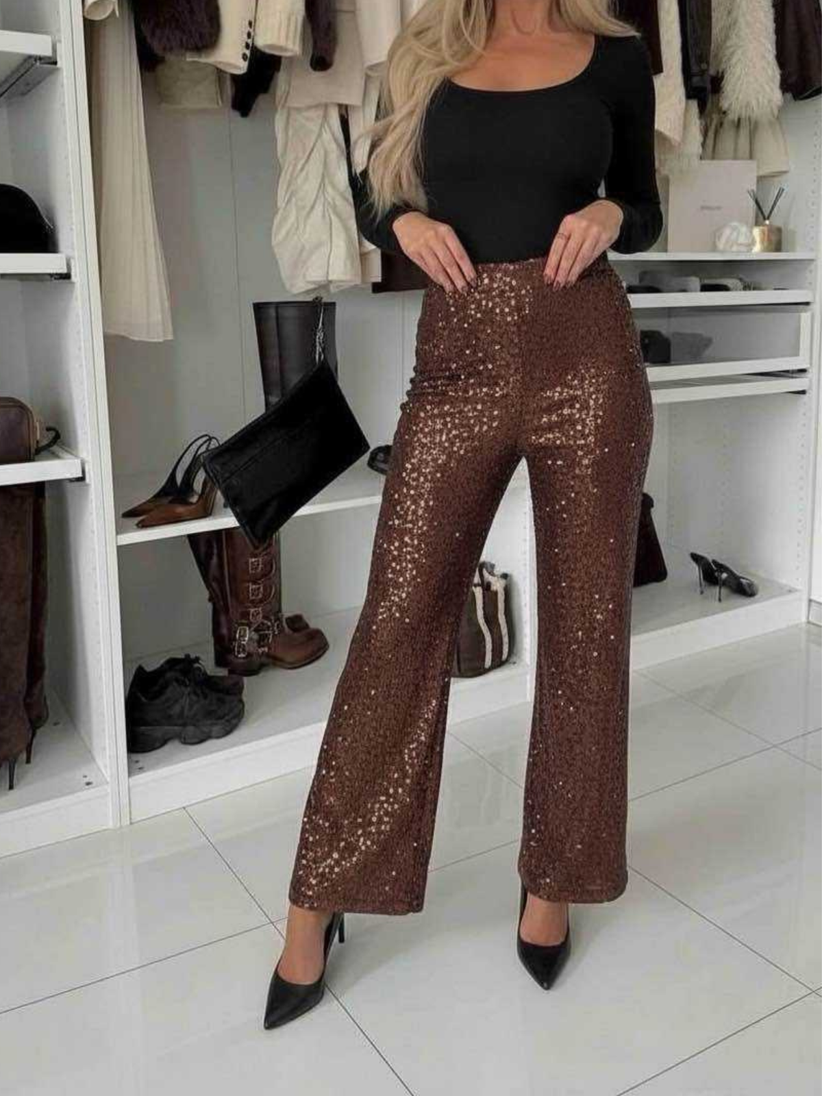 Pantalón Acampanado Glitter