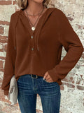 Sudadera con Capucha de Punto Gofre con Detalle de Botones