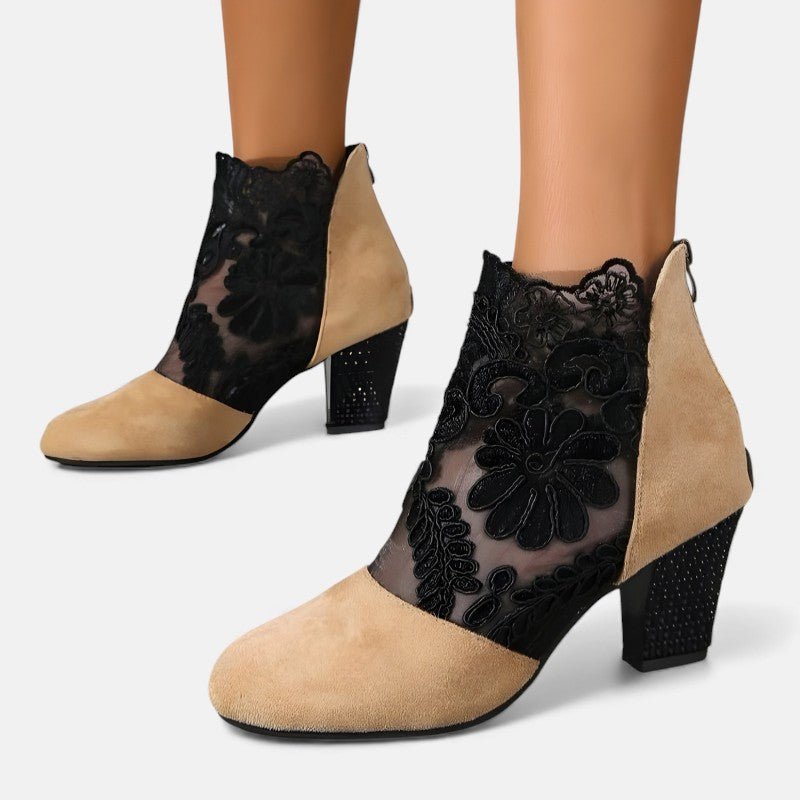 Norene | Tacones Anchos de Mujer de Horma Ancha y Punta Abierta