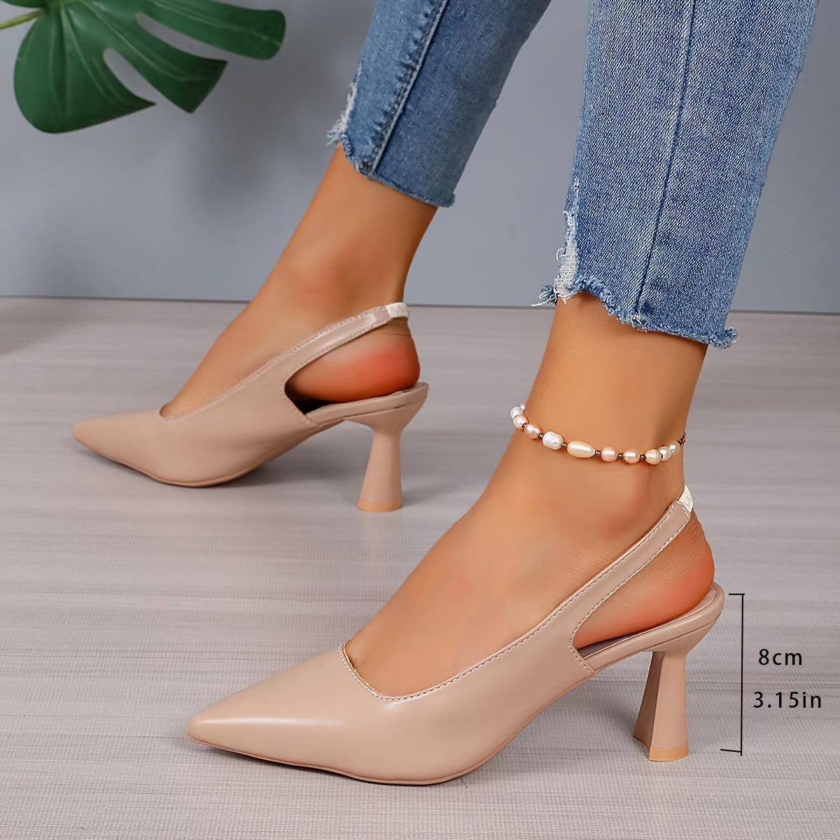 Sophia | Tacones Destalonados de Mujer con Punta Fina