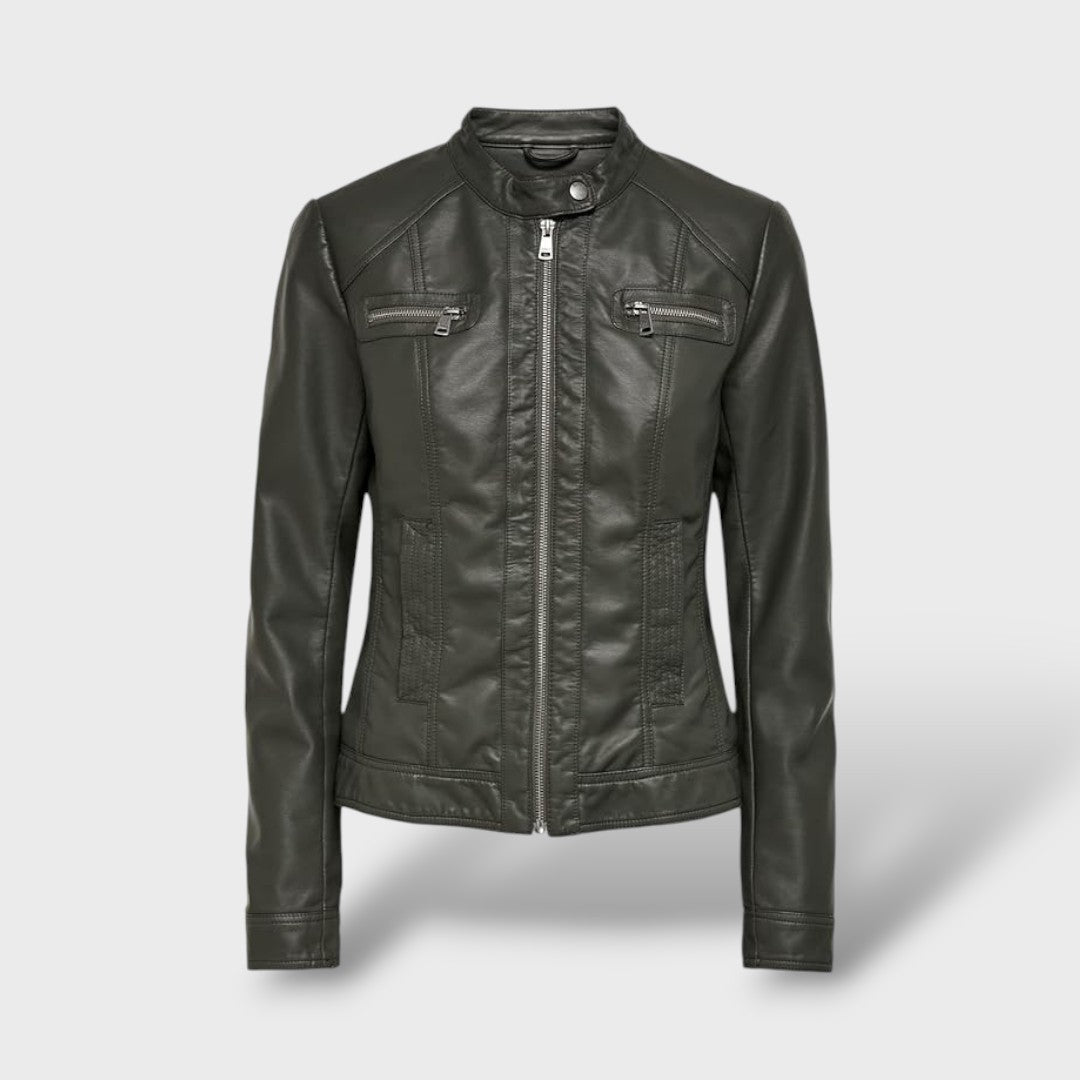 Chaqueta de polipiel para mujer