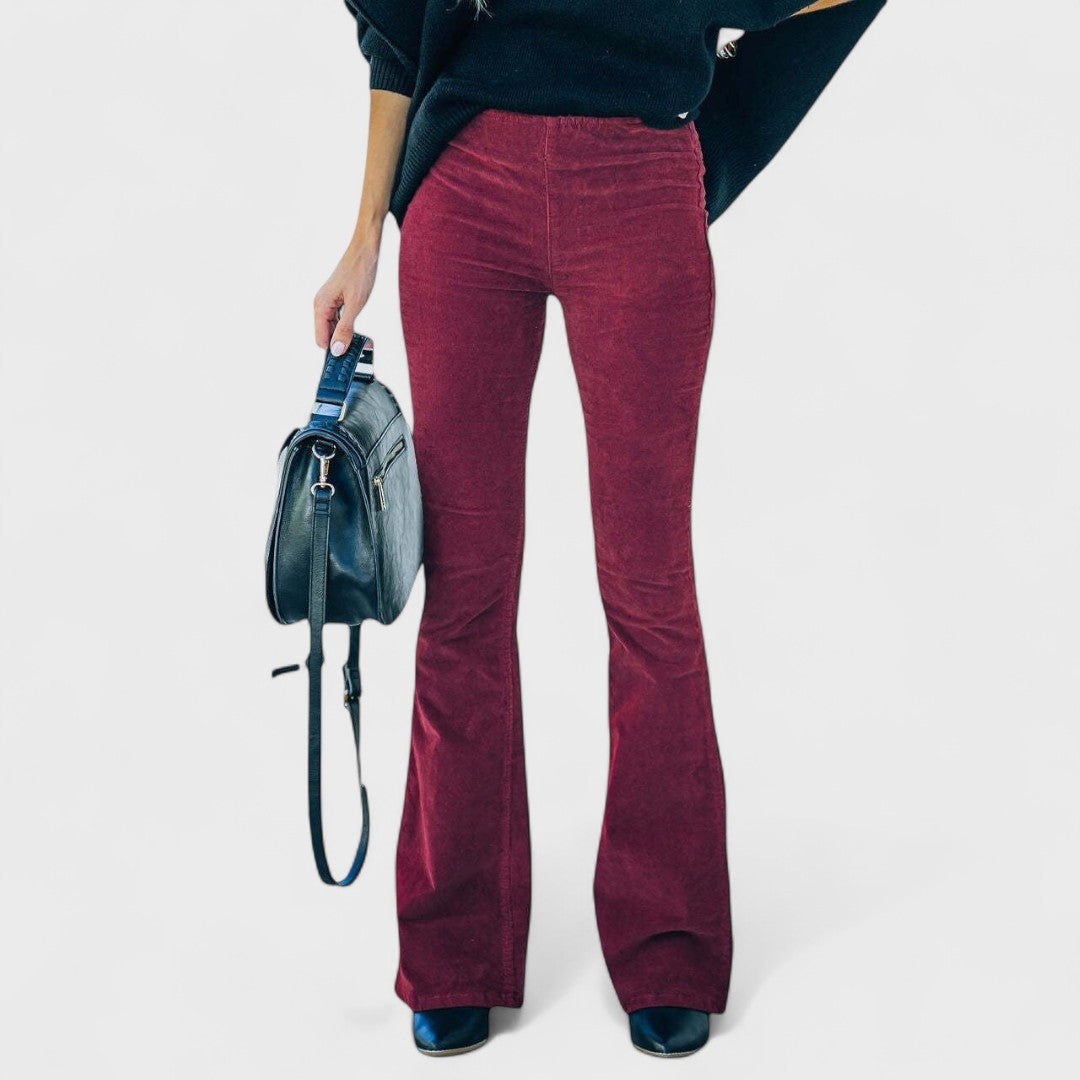 Chloe – Pantaloni svasati in velluto a coste