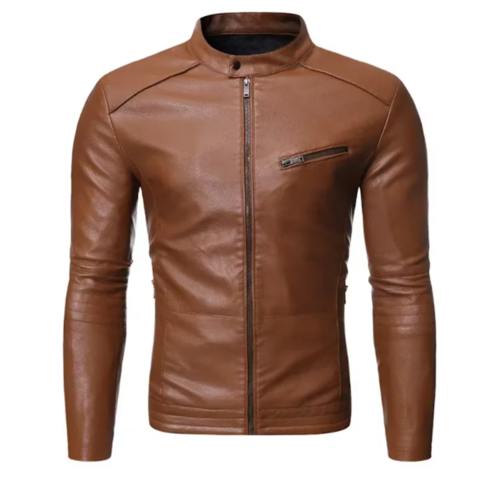 Chaqueta de cuero elegante