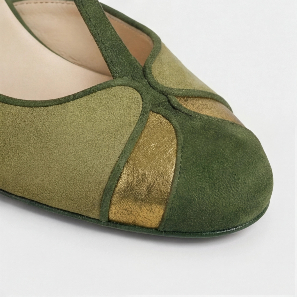 Coralise | Zapatos Destalonados de Mujer de Tacón Bajo Bicolor