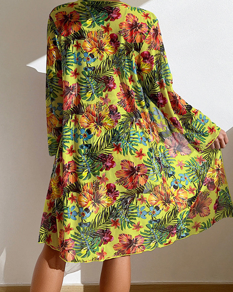 Paloma | Bikini con falda de flores