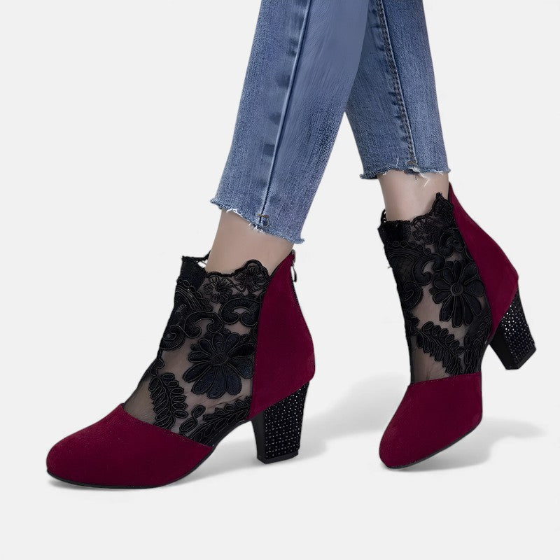 Norene | Tacones Anchos de Mujer de Horma Ancha y Punta Abierta