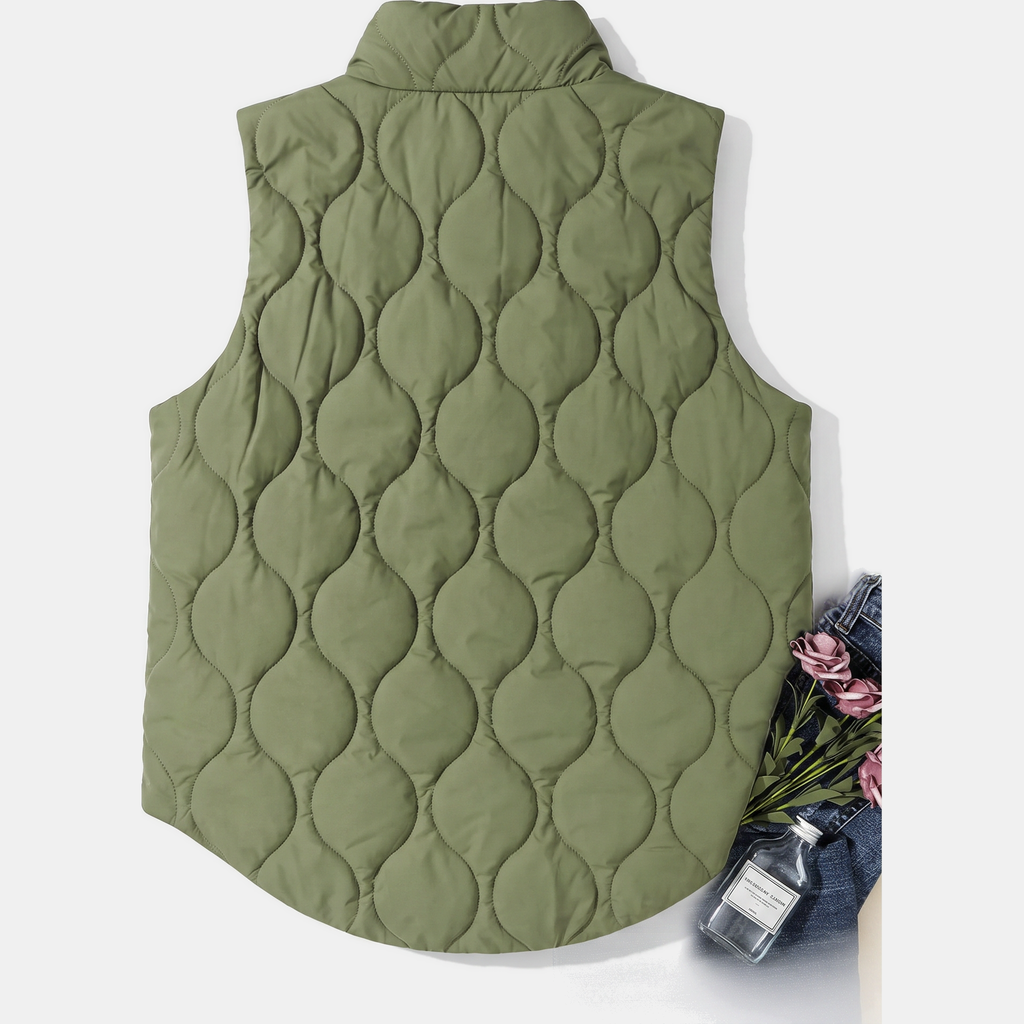 Chaleco acolchado de mujer con capucha