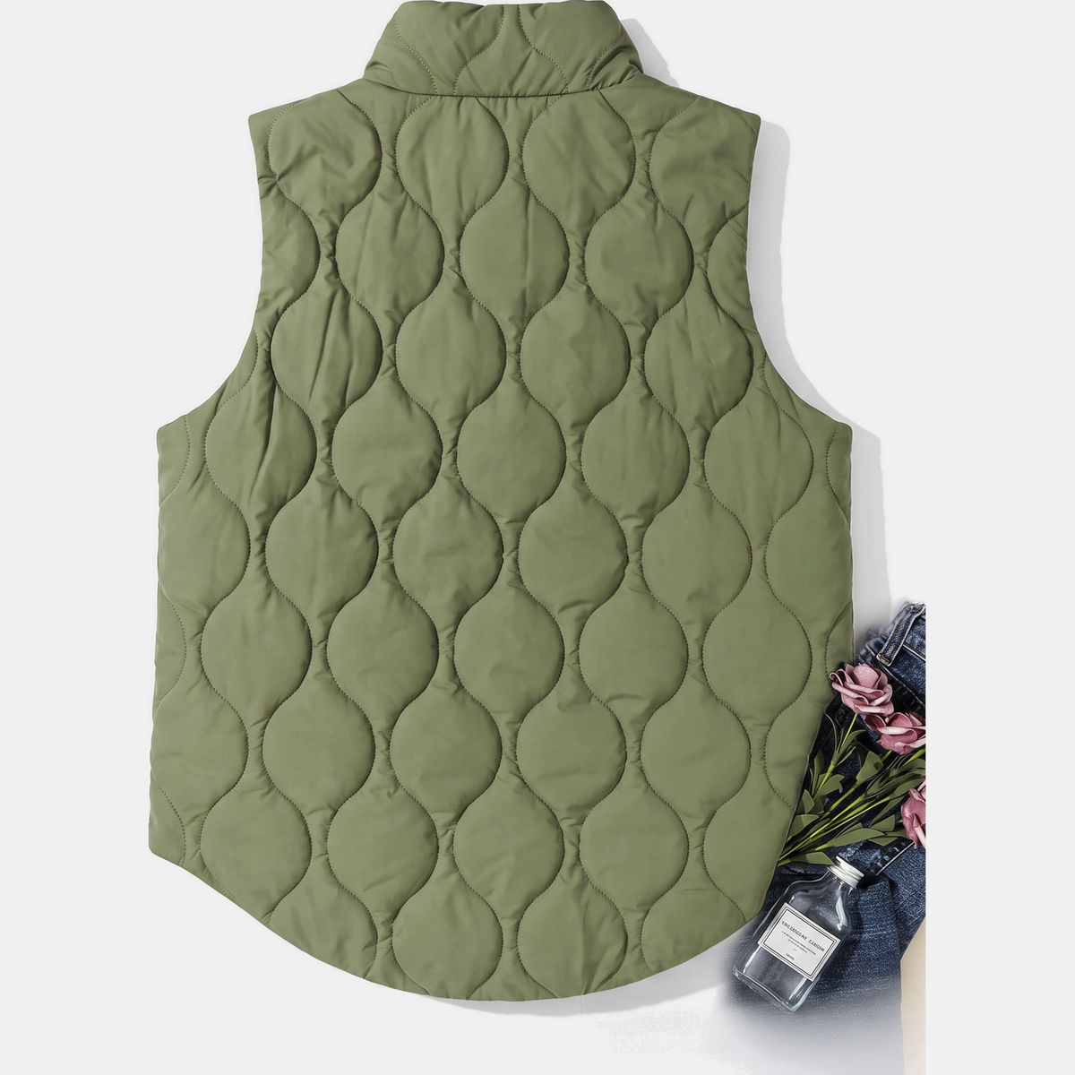 Chaleco acolchado de mujer con capucha