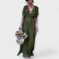 Vestido kimono maxi de estilo griego
