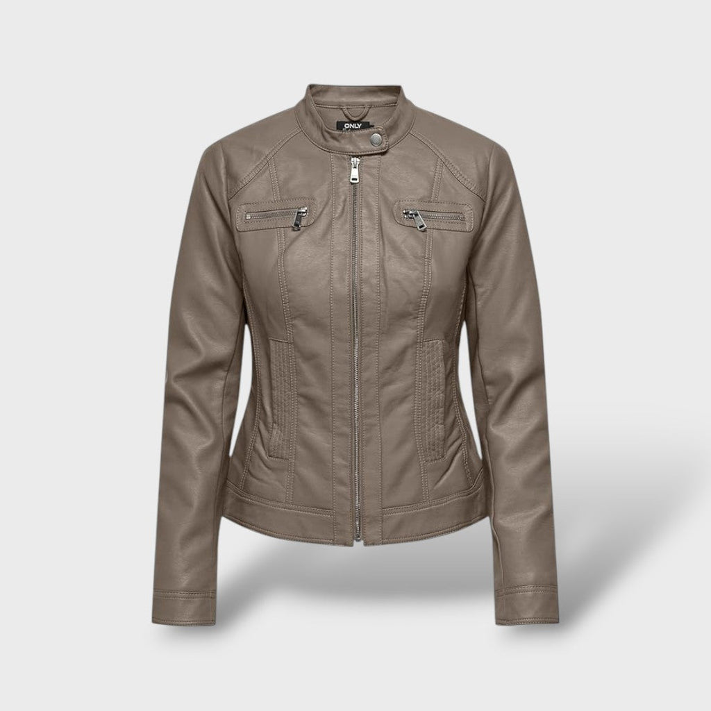 Chaqueta de polipiel para mujer