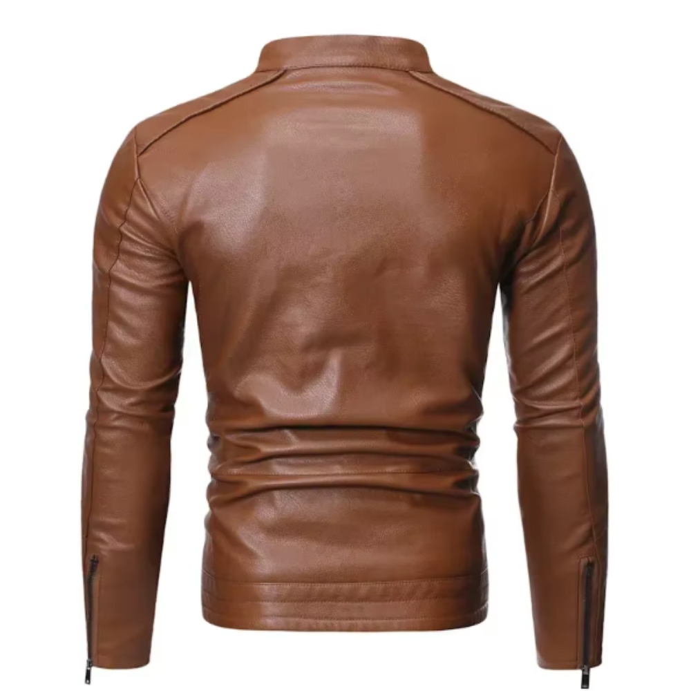 Chaqueta de cuero elegante