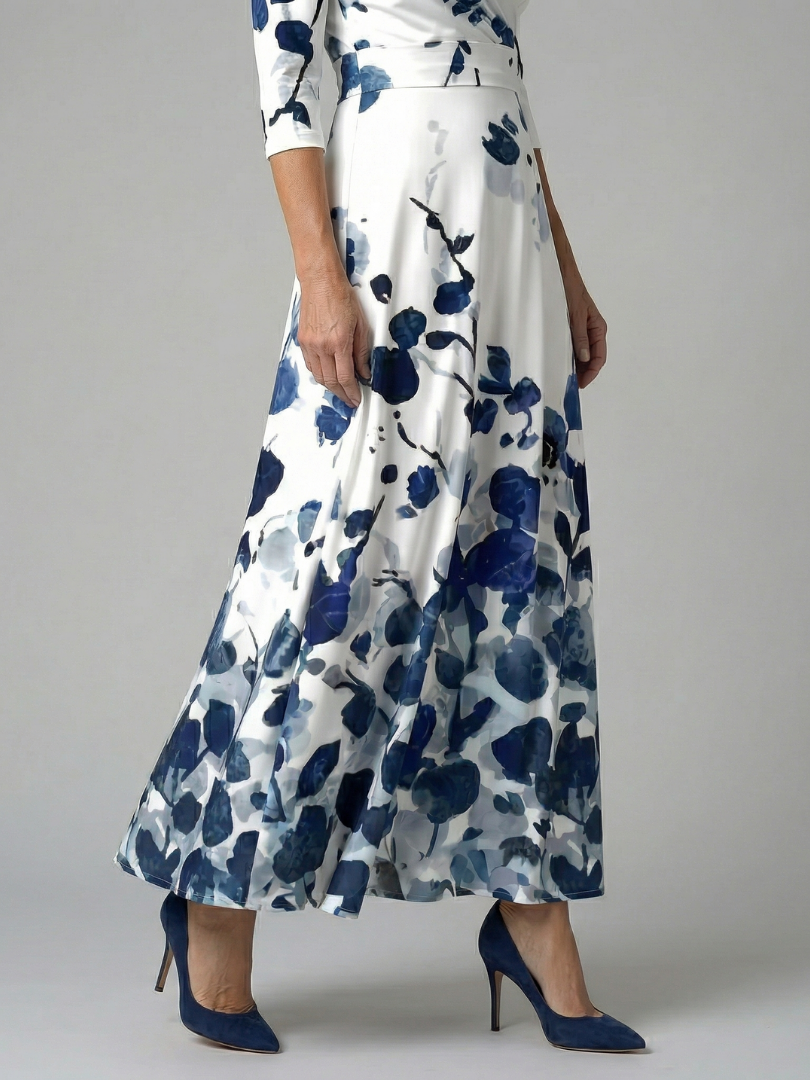 Andrea | Vestido Midi con Escote Cruzado