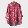 Tara | Blusa de lino floral elegante