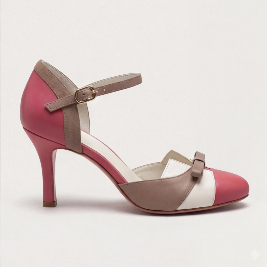 Quinnae | Zapatos de Mujer de Tacón Bajo con Detalle de Lazo