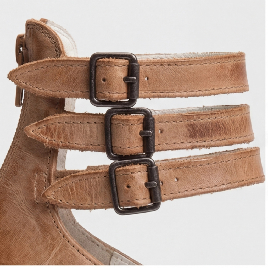 Nina | Sandalias de Mujer de Tacón Ancho con Tiras